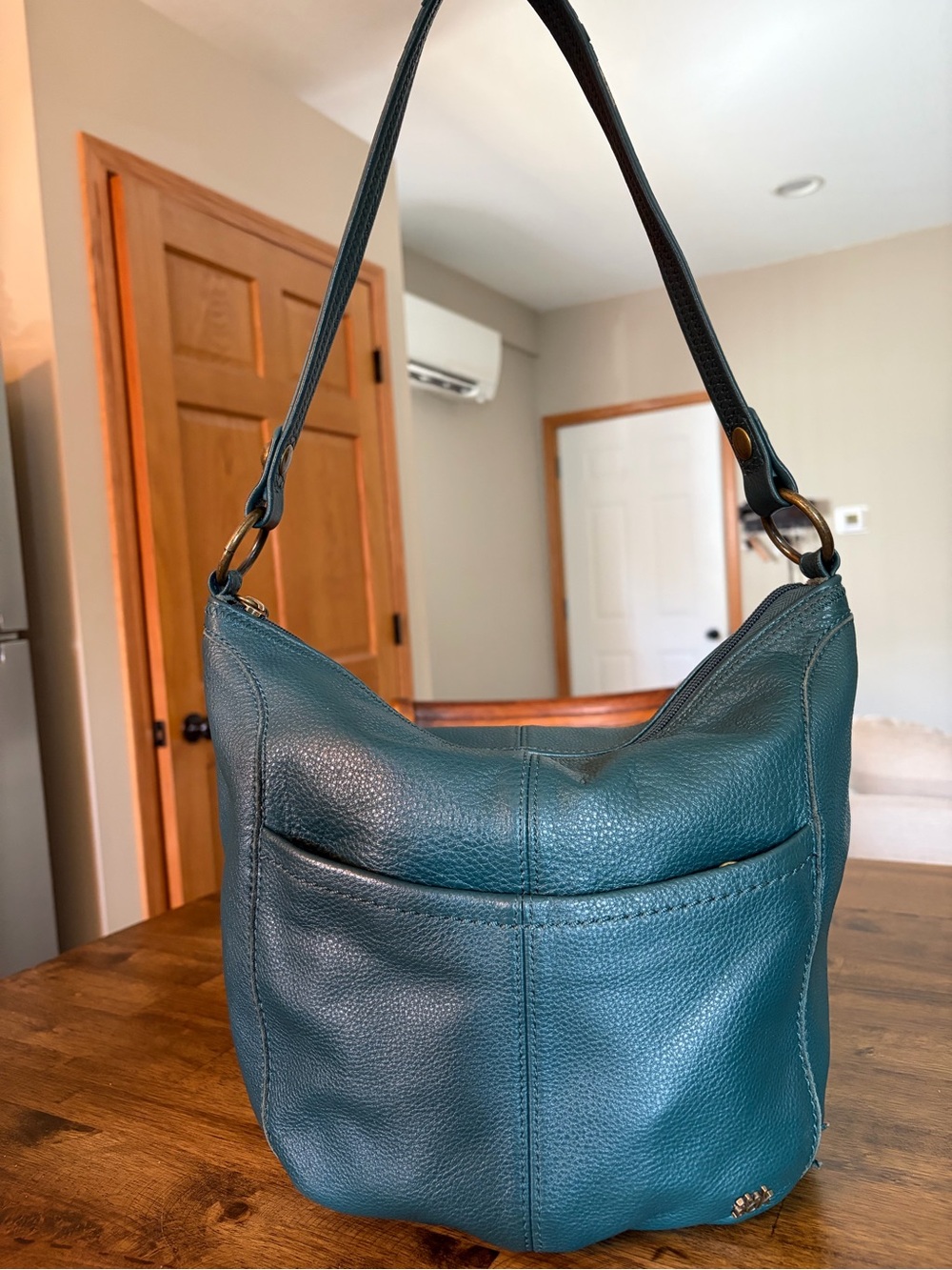 The Sak Blue Leather Shoulder Bag